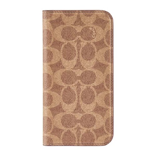 Coach Folio Case Signature Tan for iPhone 16 Pro Max