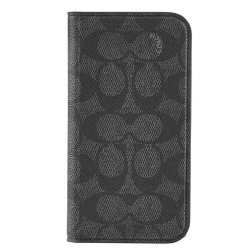 Coach Folio Case Signature Charcoal for iPhone 16