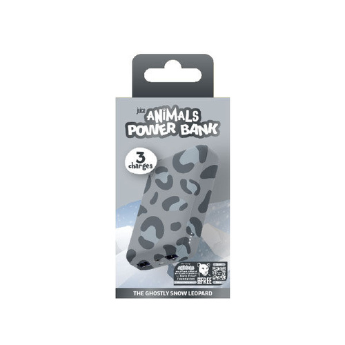 Juice Animals Power Bank 10,000mAh - Snow Leopard