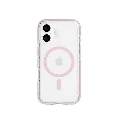 Tech 21 EvoCrystal MagSafe Case for iPhone 16 - Clear/Pink