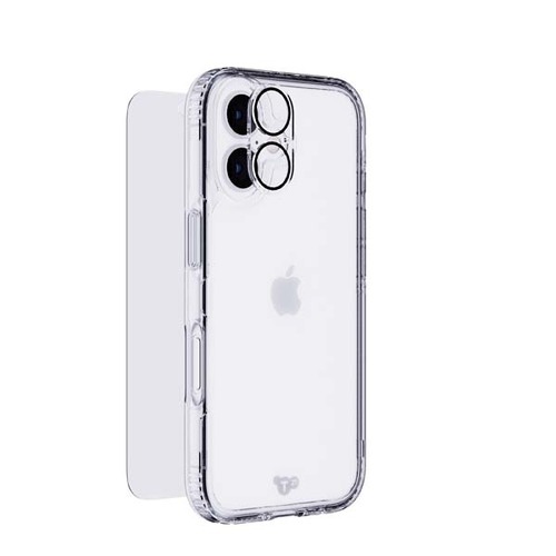 Tech 21 Bundle - EvoClear MagSafe Case + Tempered Glass + Lens Protector for iPhone 16 Plus